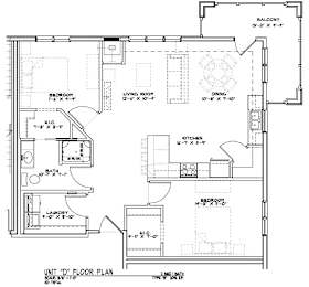 A black and white image of a floor plan for a building.