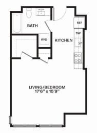 A10 MFTE Floor Plan at Corner 63, Washington