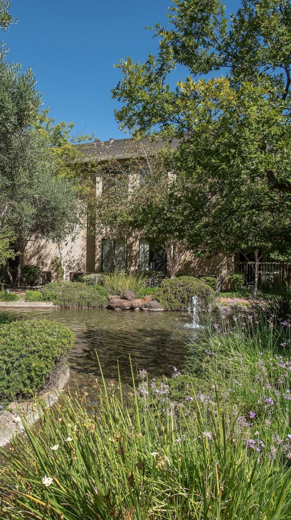 Garden Area at Winding Commons Senior Living, Carmichael, CA, 95608