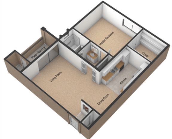 Floor Plan  One Bedroom