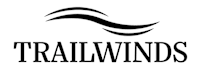 A logo with the word "TRAILWINDS" and a black swoosh above the letter "T".