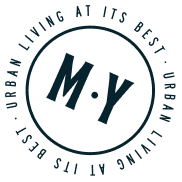 the logo is shown in a dark room