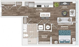 A8A Floor Plan at Sinclaire on Seminary, Alexandria Virginia