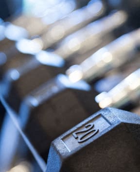 weights at fitness center at Carrick Bend