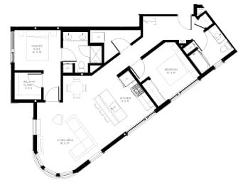 Multnomah Station C2 Floor Plan