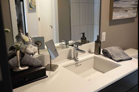 Model Bathroom at Center Square Lofts West, Pennsylvania, 18101