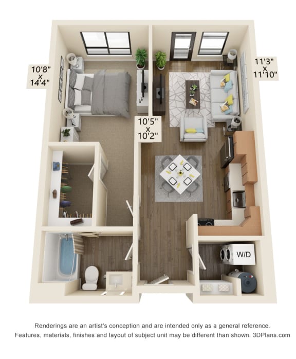 Meritage West Apartment Homes in Boise, Idaho 1A Floor Plan
