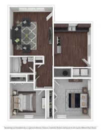 a 1 bedroom floor plan  503 square feet at Stonebrook of Franklin, Franklin, 46131
