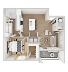 A2 Floor Plan at Woodgate Place in Waco, Tx