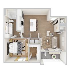 A2 Floor Plan at Woodgate Place in Waco, Tx