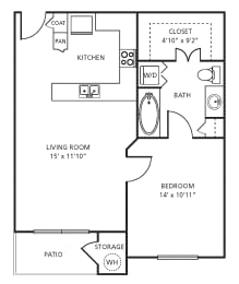 A1 Floor Plan at Providence Uptown, Houston, TX