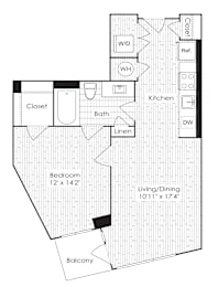 A3 floor plan at Dock 79, Washington, District of Columbia