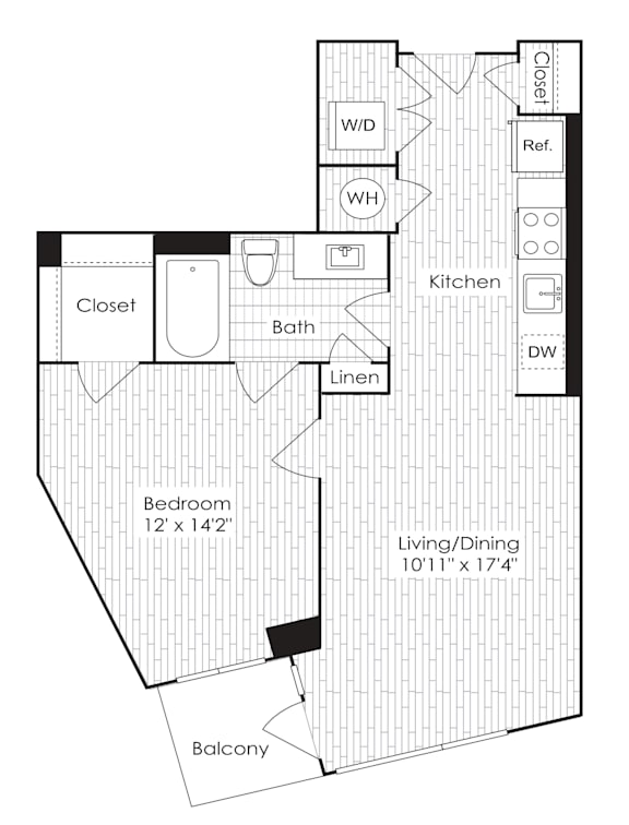 A3 floor plan at Dock 79, Washington, District of Columbia