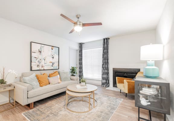 The Celine Apartments in Fort Worth, Texas Model Living Room