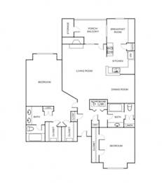 Architect's rendering of the B4 Floor Plan