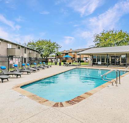 the swimming pool at our apartments