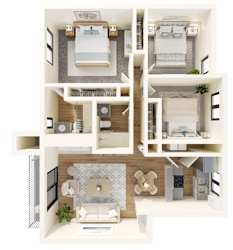 Parker Landing Apartments in Renton, Washington C1 Floor Plan