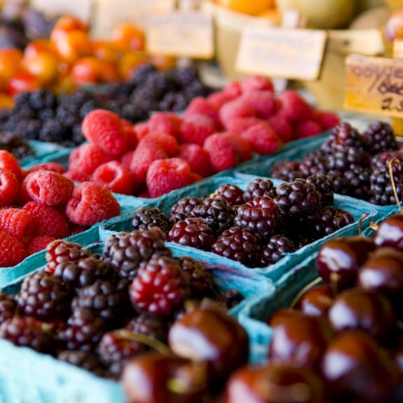 berries at a market