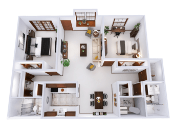  Floor Plan Phase 1 - 2 Bed, 2 Bath Morning Dove