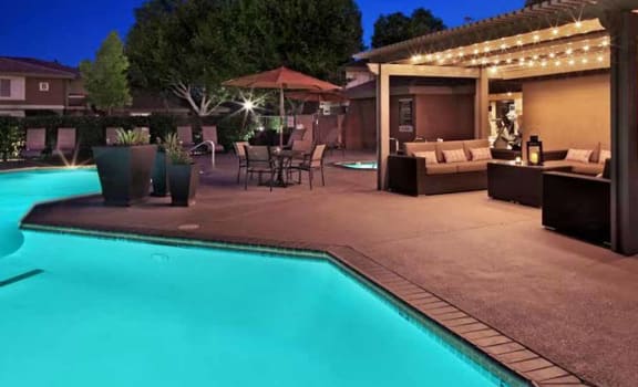 Swimming Pools with Cabana at Mirabella Apartments, California, 92203