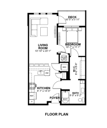 1 Bed 1 Bath Floor Plan | 701 Sq. Ft. at The Prescott Luxury Apartments in Austin TX