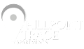 A black and white image of a location pin with the words "Hillpoint Trace Apartments" written underneath it.