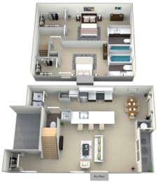 Floor Plan  2-Bedroom floor plan