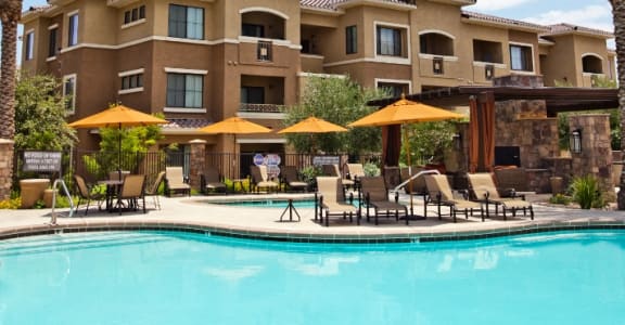 pool and sundeck at Centennial at 5th Apartments in North Las Vegas, NV