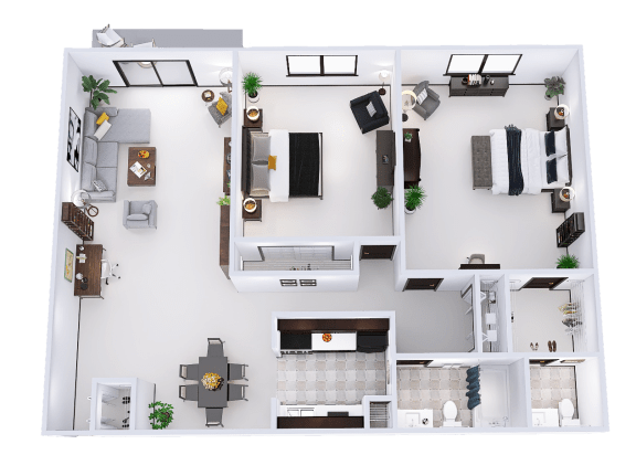 Floor Plans of Alpine Court Apartments in West Allis WI