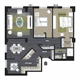 Finesse Floor Plan at Lux Apartments, Brooklyn Center