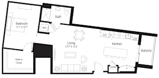 A6 Floor Plan at Rialto, Washington District of Columbia