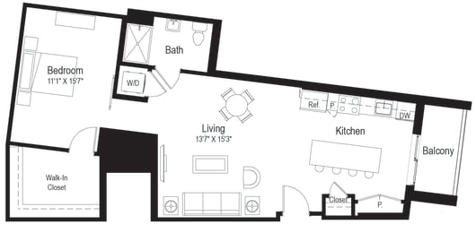 A6 Floor Plan at Rialto, Washington District of Columbia