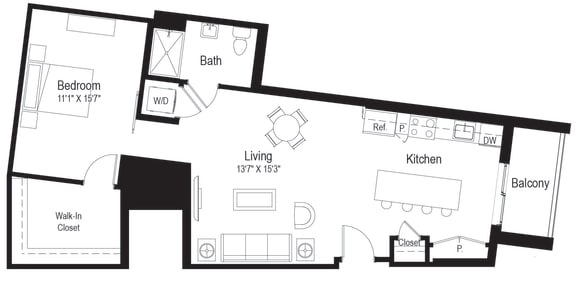 A6 Floor Plan at Rialto, Washington District of Columbia