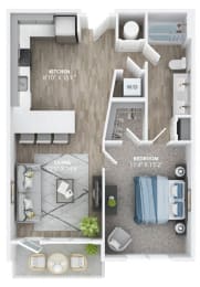 1 bed 1 bath G at The Haven at Lake Britt Apartments, Florida