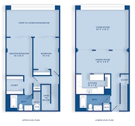 F1 Floor Plan at Tindeco Wharf, Baltimore, Maryland
