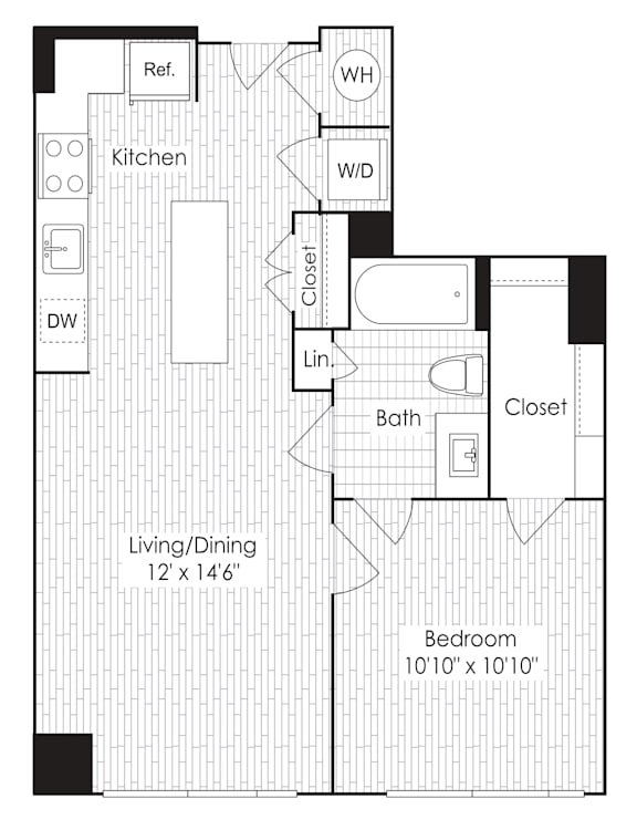 A5a floor plan at Dock 79, Washington, DC 20003