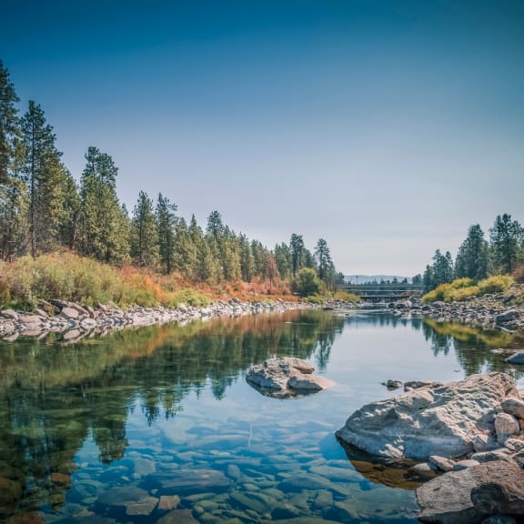 Spokane River view at Clearwater, Post Falls, ID 83854