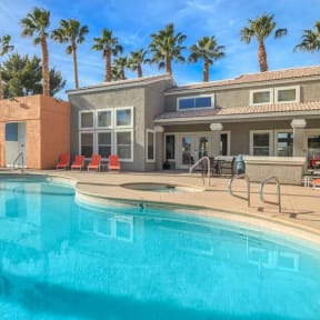 the swimming pool at our apartments in palm springs at Citrus Apartments, Las Vegas, NV