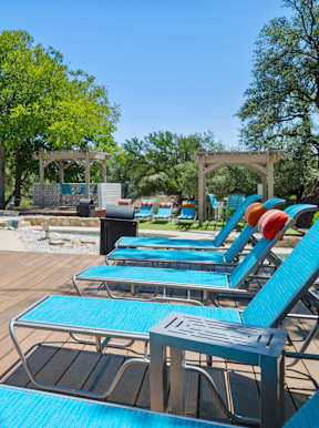 Poolside Area at Skyline at Barton Creek Apartments, Texas, 78758