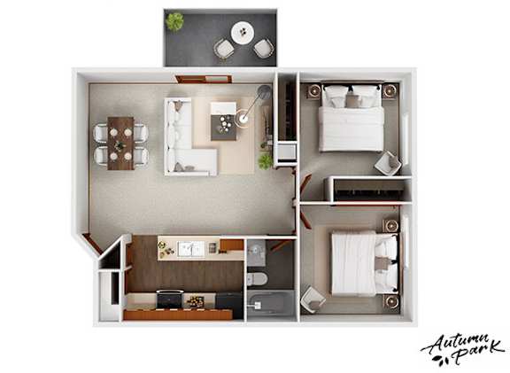 B6 Floor Plan at Autumn Park, South Dakota, 57106