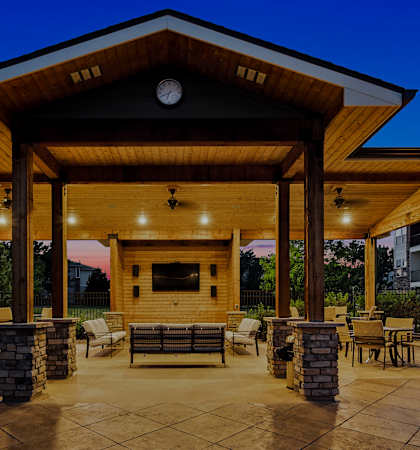 Cabana with nearby BBQ grilling station - Enclave at Cherry Creek