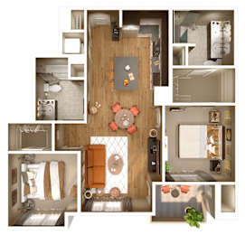 Rivington floor plan at Keva Flats, Exton, PA, 19341