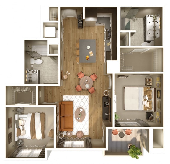 Rivington floor plan at Keva Flats, Exton, PA, 19341