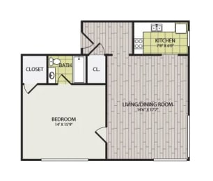 The Broadview Apartments 1G Floor Plan
