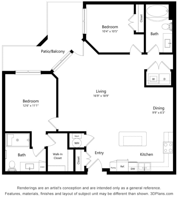Grayson Ridge_2 Bedroom Floor Plan_B6