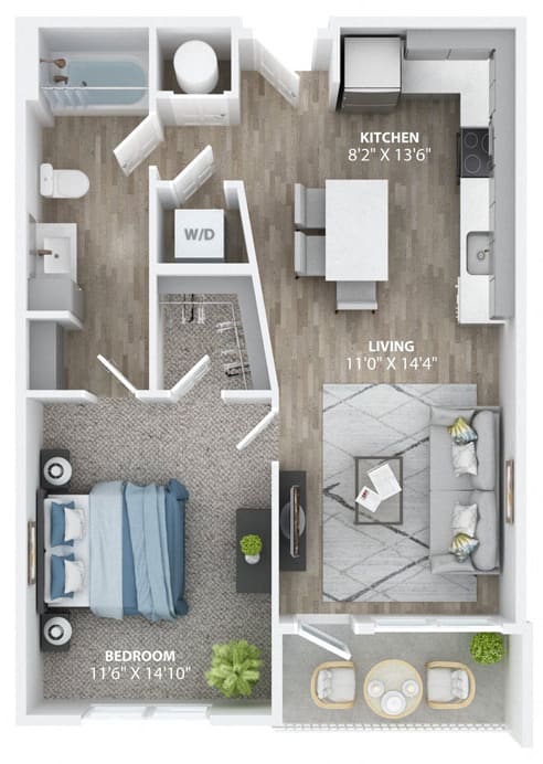 1 bed 1 bath H at The Haven at Lake Britt Apartments, Florida, 34787