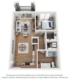 1 bed 1 bath