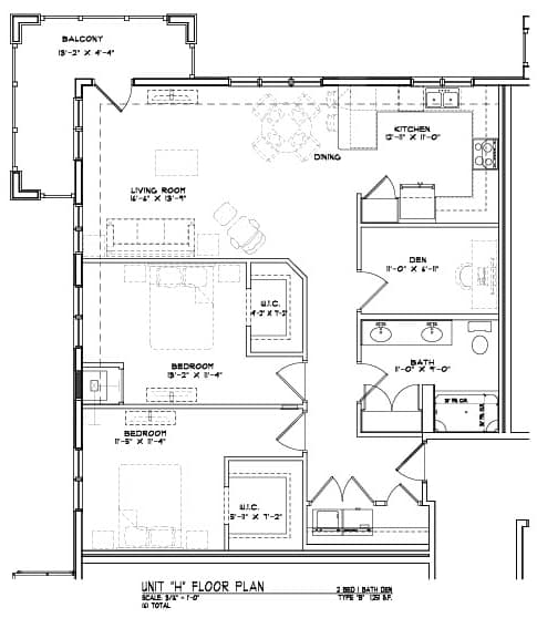 A floor plan of a building with labeled rooms and dimensions.