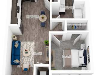 a 1 bedroom floor plan  thomas