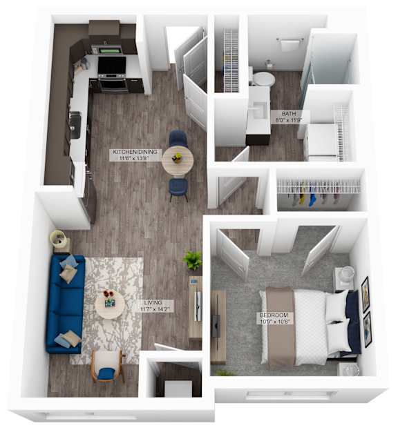 a 1 bedroom floor plan  thomas